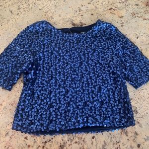 Girls Short Sleeve Sequin Shirt